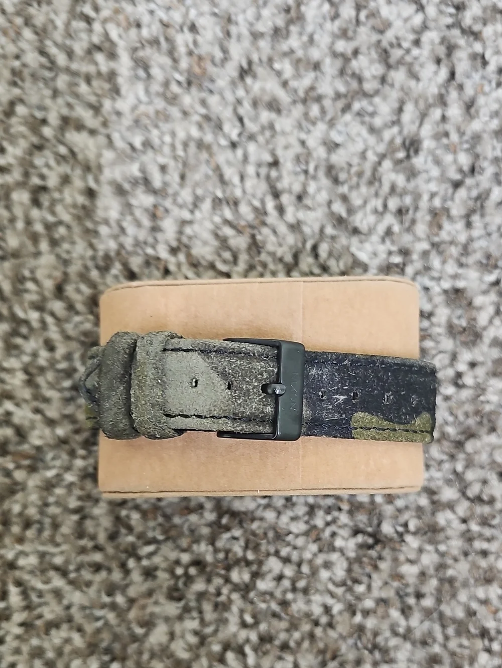 NIXON PORTER CAMO LEATHER BAND WATCH BFPM-07-223